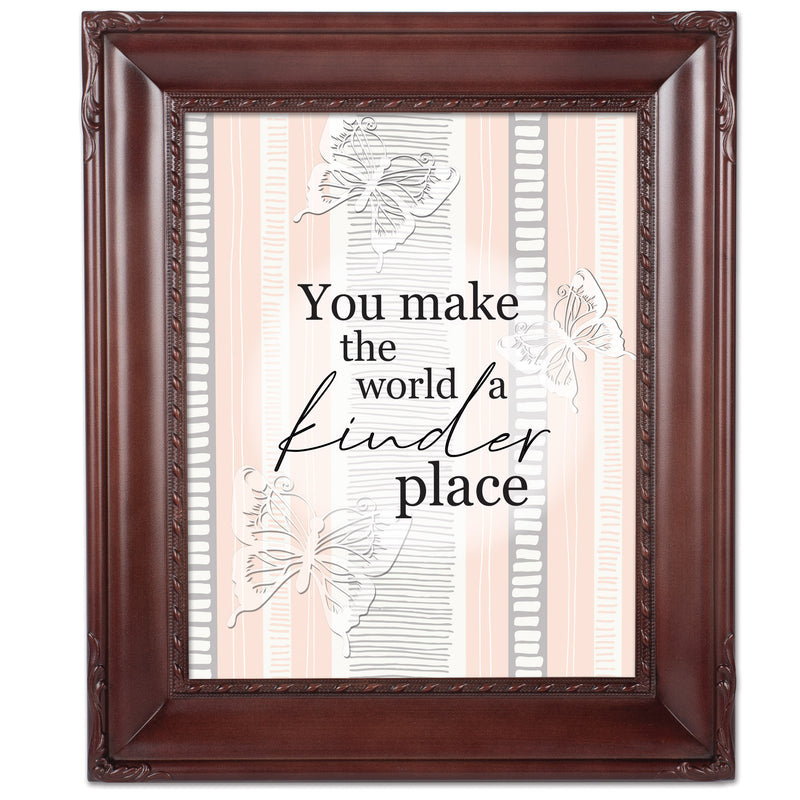 You Make The World Kinder Mahogony 8 x 10 Rope Trim Wall And Tabletop Photo Photo Frame