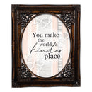 You Make The World Kinder Amber 8 x 10 Floral Cutout Wall And Tabletop Photo Frame