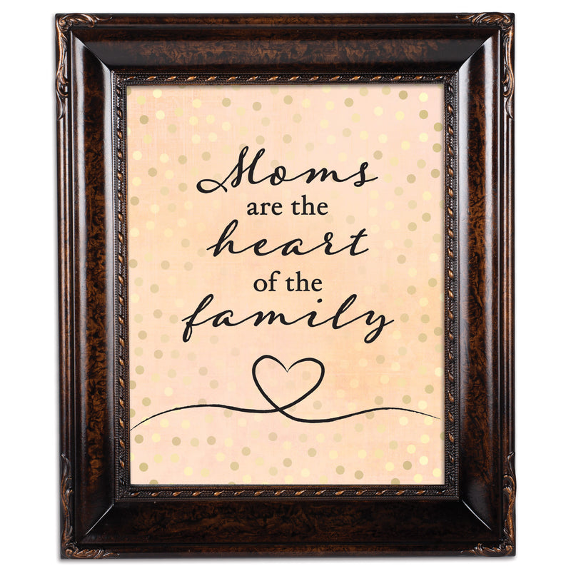 Moms Are The Heart Of The Family Amber 8 x 10 Rope Trim Wall And Tabletop Photo Photo Frame