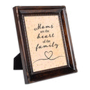 Moms Are The Heart Of The Family Amber 8 x 10 Rope Frame