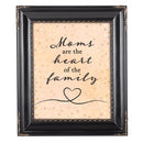 Moms Are The Heart Of The Family Black 8 x 10 Rope Trim Wall And Tabletop Photo Photo Frame