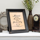 Moms Are The Heart Of The Family Black 8 x 10 Rope Frame