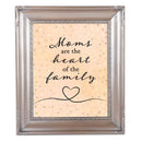 Moms Are The Heart Of The Family Silver Greybrush 8 x 10 Rope Trim Wall And Tabletop Photo Photo Frame