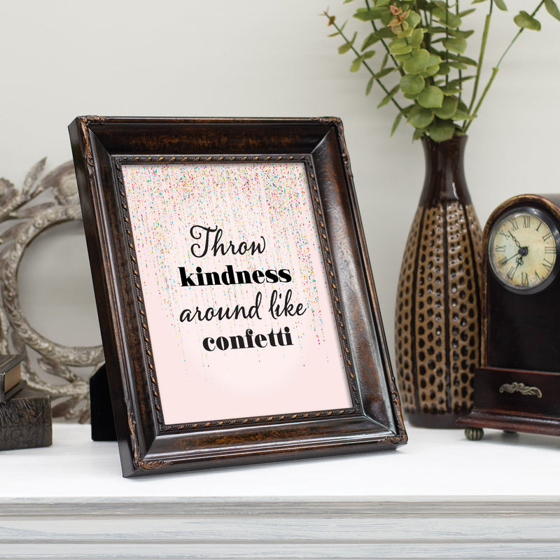 Throw Kindness Like Confetti Amber 8 x 10 Rope Frame