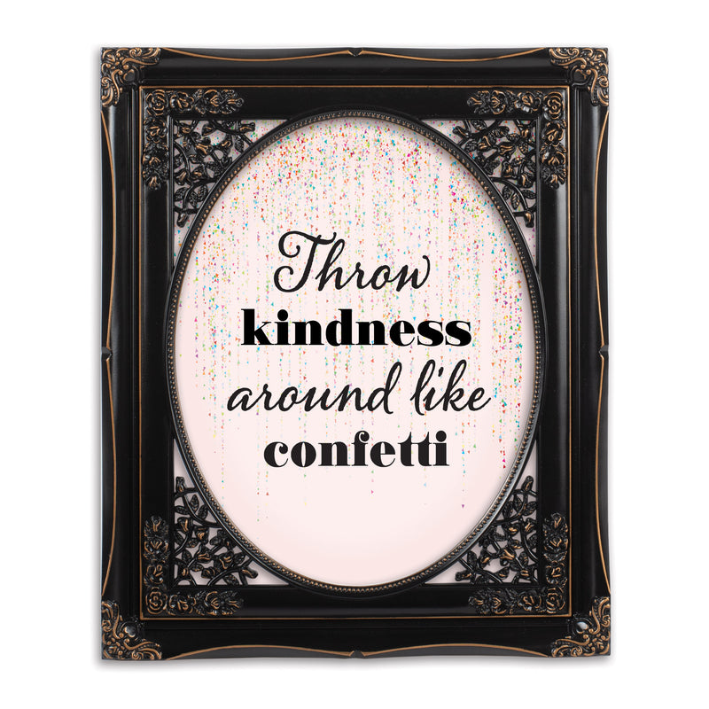 Throw Kindness Like Confetti Black 8 x 10 Floral Cutout Wall And Tabletop Photo Frame