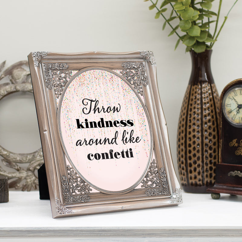 Throw Kindness Like Confetti Silver 8 x 10 Photo Frame