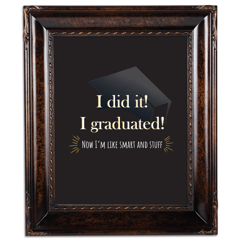 I Did It I Graduated Amber 8 x 10 Rope Trim Wall And Tabletop Photo Photo Frame