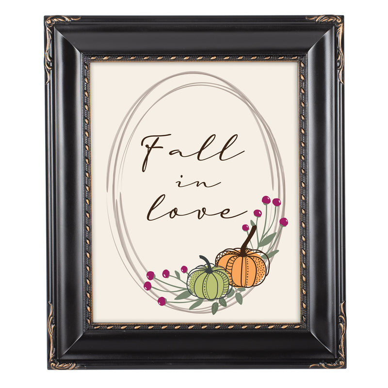 Fall In Love Black 8 x 10 Rope Trim Wall And Tabletop Photo Photo Frame