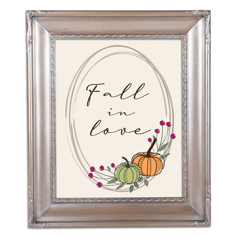 Fall In Love Silver Greybrush 8 x 10 Rope Trim Wall And Tabletop Photo Photo Frame
