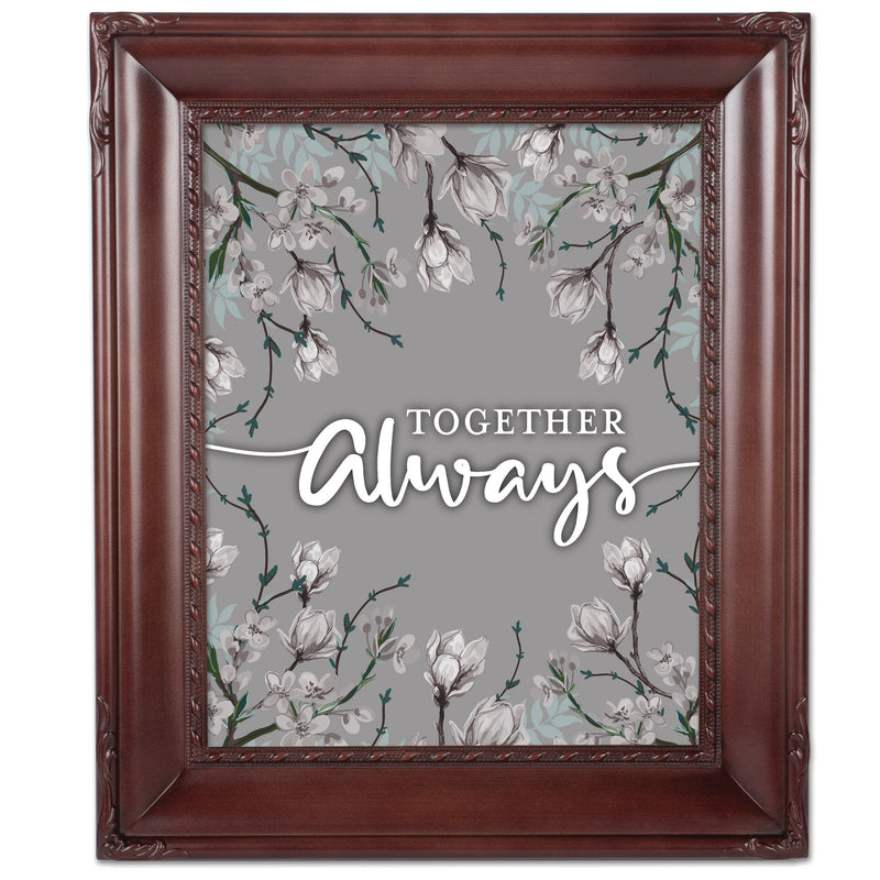 Together Always Mahogony 8 x 10 Rope Trim Wall And Tabletop Photo Photo Frame