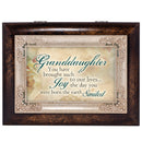 Cottage Garden Granddaughter Brought Joy to Our Lives Burlwood Jewelry Music Box Plays Amazing Grace