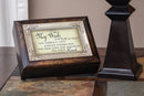 My Wish for You Dark Wood Finish Jewelry Music Box Plays Tune Amazing Grace
