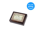 My Wish for You Dark Wood Finish Jewelry Music Box Plays Tune Amazing Grace