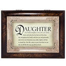 The Perfect Daughter Burlwood Jewelry Music Box Plays Amazing Grace