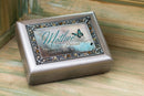 Cottage Garden Mother Precious Gift Brushed Pewter Earthtone Jeweled Music Box Plays You Light Up My Life