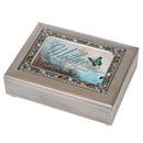 Cottage Garden Mother Precious Gift Brushed Pewter Earthtone Jeweled Music Box Plays You Light Up My Life