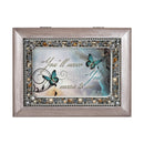 Cottage Garden Never Know How Much You Mean to Me Brushed Pewter Jewelry Music Box Plays Wonderful World