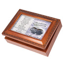 Cottage Garden Box of Wishes for You My Daughter Woodgrain Rope Trim Jewelry Music Box Plays You are My Sunshine