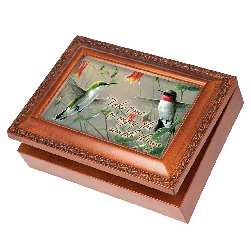 Cottage Garden Daughter-in-Law Love Wood Finish Jewelry Music Box Plays How Great Thou Art