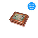 Cottage Garden Hummingbirds Simple Things Wood Finish Jewelry Music Box Plays Tune How Great Thou Art