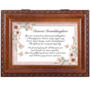 Granddaughter Woodgrain Rope Trim Music Box Plays You Are My Sunshine