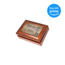 Love Bushel Woodgrain Rope Trim Music Box Plays You Are My Sunshine