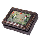 Cottage Garden Take Time Enjoy The Simple Things Burlwood Rope Trim Jewelry Music Box Plays Canon in D