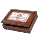 Girl Baptism Cross Wood Finish Music Box Plays You are My Sunshine