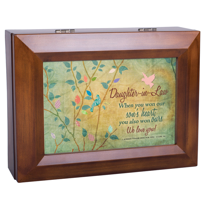 Daughter-in-Law Wood Finish Music Box Plays You Are My Sunshine