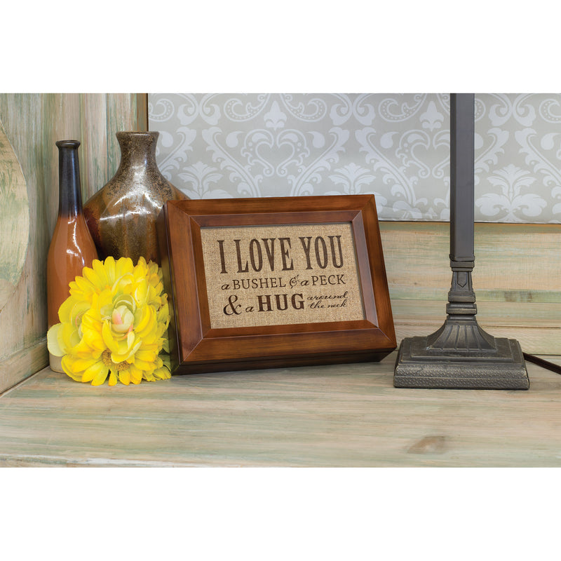 Love You Bushel Peck Wood Finish Music Box Plays You Are My Sunshine