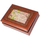 Cottage Garden Dearest Granddaughter I Love You More Wood Finish Jewelry Box Plays You are My Sunshine
