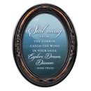 Sail Away Explore Dream Burlwood Floral 5 x 7 Oval Photo Frame