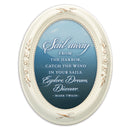 Sail Away Explore Dream Discover Ivory Floral 5 x 7 Oval Photo Frame