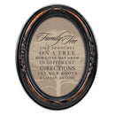 Family Tree Like Branches Burlwood Floral 5 x 7 Oval Photo Frame