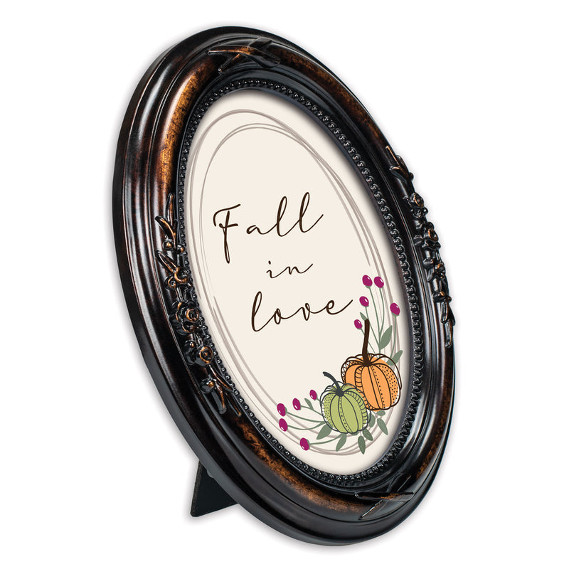 Fall In Love Amber 5 x 7 Oval Photo Frame