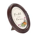 Fall In Love Mahogany 5 x 7 Oval Photo Frame
