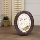 Fall In Love Mahogany 5 x 7 Oval Photo Frame