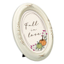 Fall In Love Ivory 5 x 7 Oval Photo Frame
