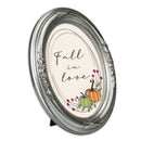 Fall In Love Silver 5 x 7 Oval Photo Frame