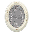 Together Always Ivory 5 x 7 Oval Shaped Wall And Tabletop Photo Frame