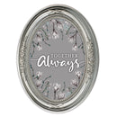 Together Always Silver 5 x 7 Oval Shaped Wall And Tabletop Photo Frame