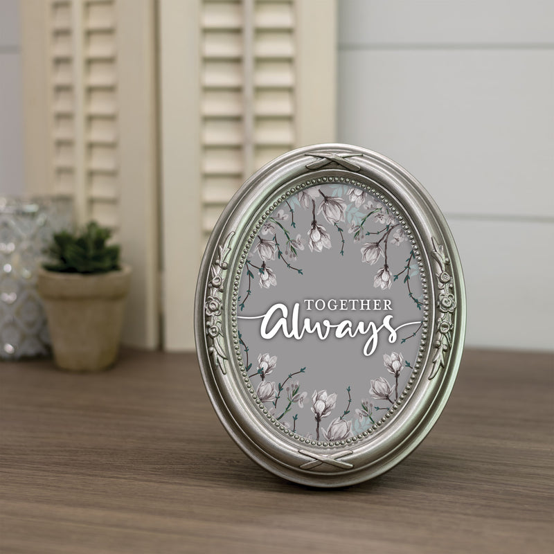 Together Always Silver 5 x 7 Oval Photo Frame