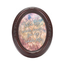 My Whole Heart For My Whole Life Mahogany 5 x 7 Oval Shaped Wall And Tabletop Photo Frame