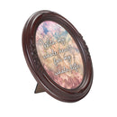 My Whole Heart For My Whole Life Mahogany 5 x 7 Oval Photo Frame