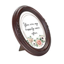 Happily Ever After Mahogany 5 x 7 Oval Photo Frame