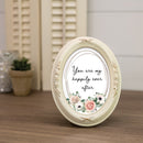 Happily Ever After Ivory 5 x 7 Oval Photo Frame