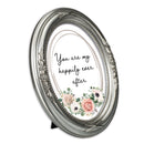Happily Ever After Silver 5 x 7 Oval Photo Frame