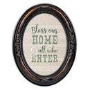 Bless Our Home Amber 5 x 7 Oval Shaped Wall And Tabletop Photo Frame