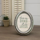 Bless Our Home Silver 5 x 7 Oval Photo Frame