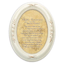 Happy Anniversary Special Couple Ivory Floral 5 x 7 Oval Photo Frame